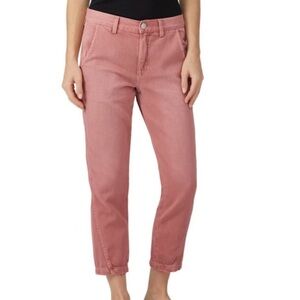 AMO Slouch Trouser Jeans in Petal Pink Straight Leg Crop Ankle